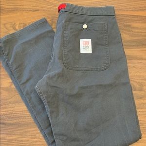 men’s topo designs grey canvas pants medium